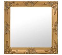 vidaXL Miroir mural Style baroque, suspendu décoratif, Carré 60x60 cm Doré