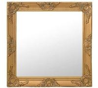 vidaXL Miroir Mural Style Baroque Miroir Suspendu Décoratif Garde-Robe Dressing Carré Chambre à Coucher Maison Intérieur 60x60 cm Doré