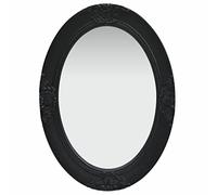 vidaXL Miroir Mural Style Baroque Miroir Suspendu Décoratif Garde-Robe Dressing Rectangulaire Chambre à Coucher Maison Intérieur 50x70 cm Noir