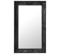 vidaXL Miroir Mural Style Baroque Miroir Suspendu Décoratif Garde-Robe Dressing Rectangulaire Chambre à Coucher Maison Intérieur 50x80 cm Noir