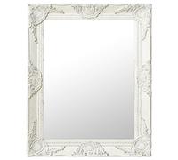 Vidaxl Miroir Mural Style Baroque 50x60 Cm Blanc