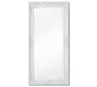 vidaXL Miroir mural Style baroque 100 x 50 cm Blanc