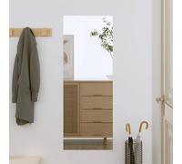 vidaXL Miroir Murale, Miroir de Maquillage, Miroir de Courtoisie, Décoration Chambre à Coucher Salon Salle de Bain, Moderne, Verre Rectangulaire