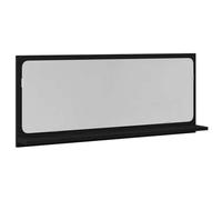 vidaXL Miroir rectangulaire en chêne Noir Mural 90 x 10.5 x 37 cm Cadre en Bois d'ingénierie Détails Modernes Seulement pour l'intérieur Idéal pour Les espaces résidentiels et commerciaux Décor