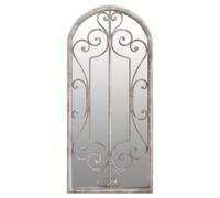 Miroir Décoratif de Salon Décoration de Salle de Séjour Miroir Mural Suspendu Sable 100x45 cm Fer pour Utilisation à l'Intérieur