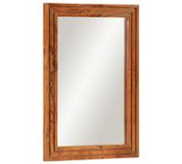 vidaXL Miroir Salle de Bain 50x70 cm Bois Massif d'acacia et Verre, Miroir, Miroir de coiffage, Miroir de courtoisie, Miroir Mural