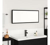 vidaXL Miroir salle de bain Chêne noir Verre, MDF Grand Miroir