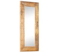 vidaXL Miroir sculpté à la main 110x50x11 cm Bois de manguier solide