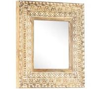 Bois de Manguier Solide Miroir Sculpté à la Main 80x50x2,6 cm Mural vidaXL
