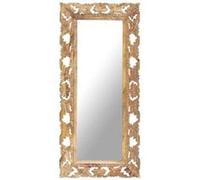 vidaXL Miroir sculpté à la main en bois de manguier Marron 110x50 cm