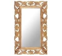 Vidaxl Miroir Sculptã© Ã La Main Marron 80x50cm Bois De Manguier Massif