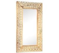 vidaXL Miroir sculpté à la main 80x50x2,6 cm Bois de manguier solide