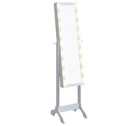Miroir sur pied blanc avec LED blanc 34x37x146 cm vidaXL vidaXL