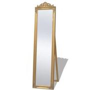 vidaXL Miroir sur pied Style baroque 160x40 cm Doré 243692 Marron G