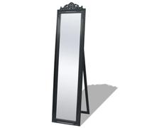 vidaXL Miroir sur pied Style baroque 160x40 cm Noir
