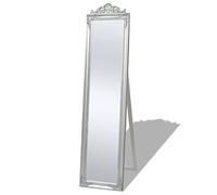 vidaXL Miroir sur Pied Style Baroque Miroir Suspendu Décoratif Miroir de Garde-Robe Dressing Chambre Maison Intérieur 160x40 cm Argenté