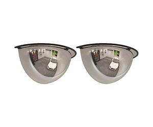 vidaXL Miroirs de Circulation en Demi-dôme 2 pcs Ø40 cm Acrylique, rétroviseur, Miroir de Circulation Convexe, sécurité routière