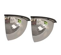 vidaXL Miroirs de Circulation en Quart de dôme 2 pcs Ø30 cm Acrylique