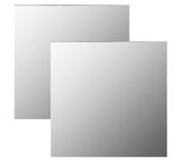 vidaXL Miroirs muraux 2 pcs 40x40 cm Carré Verre