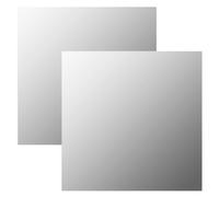 vidaXL Miroirs muraux 2 pcs 50x50 cm Carré Verre