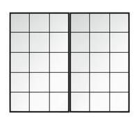 vidaXL Miroirs muraux 2 pcs Noir 100x60 cm métal