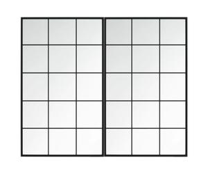 vidaXL Miroirs muraux 2 pcs Noir 100x60 cm métal