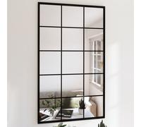 vidaXL Miroirs muraux 2 pcs noir 100x60 cm métal Noir