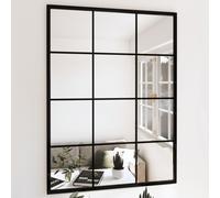 vidaXL Miroirs muraux 2 pcs noir 80x60 cm métal Noir