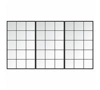 vidaXL Miroirs muraux 3 pcs Noir 100x60 cm métal