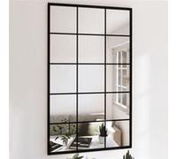 Miroir Mural Noir 60x60 cm Métal Maquillage Coiffeuse Salle de Bain vidaXL