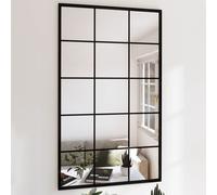 vidaXL Miroirs muraux 4 pcs noir 100x60 cm métal Noir