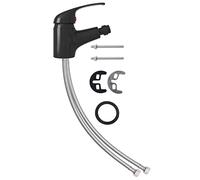 vidaXL Mitigeur de Bidet de Salle de Bain Robinet de Cuisine Salle d'Eau Mitigeur de Salle de Bain Robinet de Lavabo Maison Intérieur Noir 13x12 cm