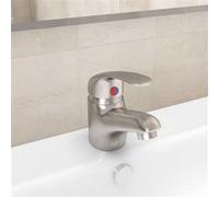 vidaXL Mitigeur de Lavabo Robinet de Cuisine Salle d'Eau Mitigeur de Salle de Bain Robinet de Lavabo Maison Intérieur Argenté 13x10 cm 149083 G