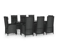 Mobilier à Dîner de Jardin avec Coussins Meuble à Manger Résine Tressée vidaXL