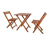 vidaXL Mobilier de Bistro Pliable 3 pcs Bois d'acacia Solide