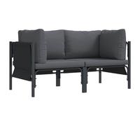Vidaxl Ensembles De Meubles D'extérieur Avec Coussin Avec Oreiller 2 Pcs Anthracite