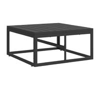 vidaXL Mobilier de Jardin Noir 70 x 71.5 x 32 cm Métal, Ensemble de Salon extérieur, mobilier Moderne, terrasse Sympa, sièges Patio, détente contemporaine, transat en métal