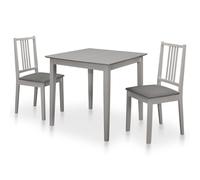 Vidaxl Mobilier De Salle À Manger 3 Pcs Mdf Gris Gris