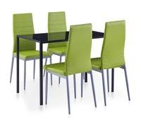 Mobilier De Salle À Manger 5 Pcs Vert Vert