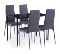 vidaXL Mobilier de salle à manger 5 pcs Gris