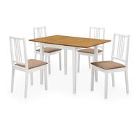 Vidaxl Mobilier De Salle À Manger 5 Pcs Mdf Blanc Blanc