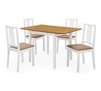 Vidaxl Mobilier De Salle À Manger 5 Pcs Mdf Blanc Blanc