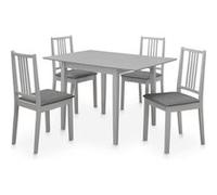 vidaXL Mobilier de salle à manger Ensemble 276398 - Table et chaises 5 pcs MDF Gris