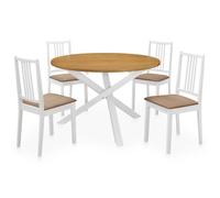 Mobilier de Salle à Manger 5 pcs MDF Blanc Cuisine Ensemble à Dîner vidaXL