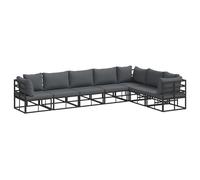vidaXL Mobilier d'extérieur : Canapé modulable pour Le Jardin ou la terrasse, ajuste-Le comme tu Veux - Idéal pour Un Coin Chill