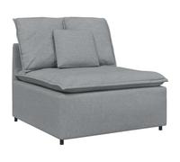 vidaXL Module Central de canapé modulable avec Coussins Gris Clair 100 cm