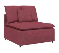 vidaXL Module Central de canapé modulable avec Coussins Rouge Bordeaux 100 cm