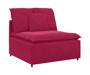 vidaXL Module Central de canapé modulable avec Coussins Rouge Bordeaux 100 cm