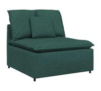 vidaXL Module Central de canapé modulable avec Coussins Vert foncé 100 cm