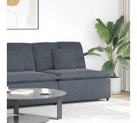 Vidaxl Module Central De Canapé Modulaire Coussins Gris Foncé 100 Cm Gris